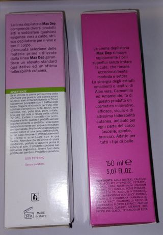 Vendo 2 confezioni crema depilatoria cor