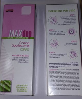 Vendo 2 confezioni crema depilatoria cor