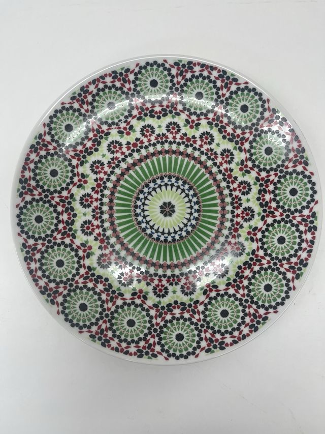 Plato ceramica estilo mosaico