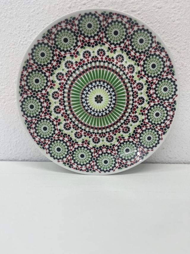Plato ceramica estilo mosaico