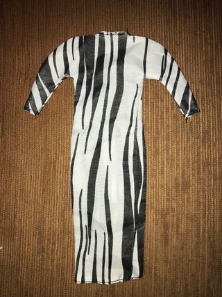 Vestido Barbie blanco y negro