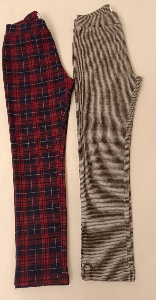 Lote de 2 pantalones tipo leggins T.7-8