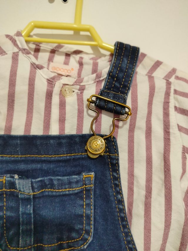 Peto vaquero y camisa Gocco 
