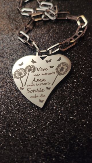 🌺 LLAVEROS 💜 CON FRASE DE ACERO