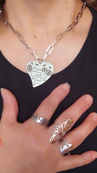 🌺 LLAVEROS 💜 CON FRASE DE ACERO