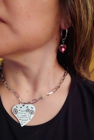 🌺 LLAVEROS 💜 CON FRASE DE ACERO