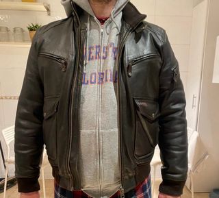 Chaqueta Schott Cuero Bovino Aviador