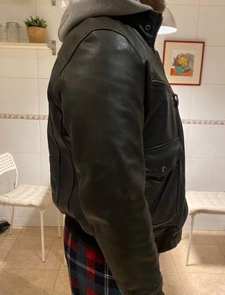 Chaqueta Schott Cuero Bovino Aviador