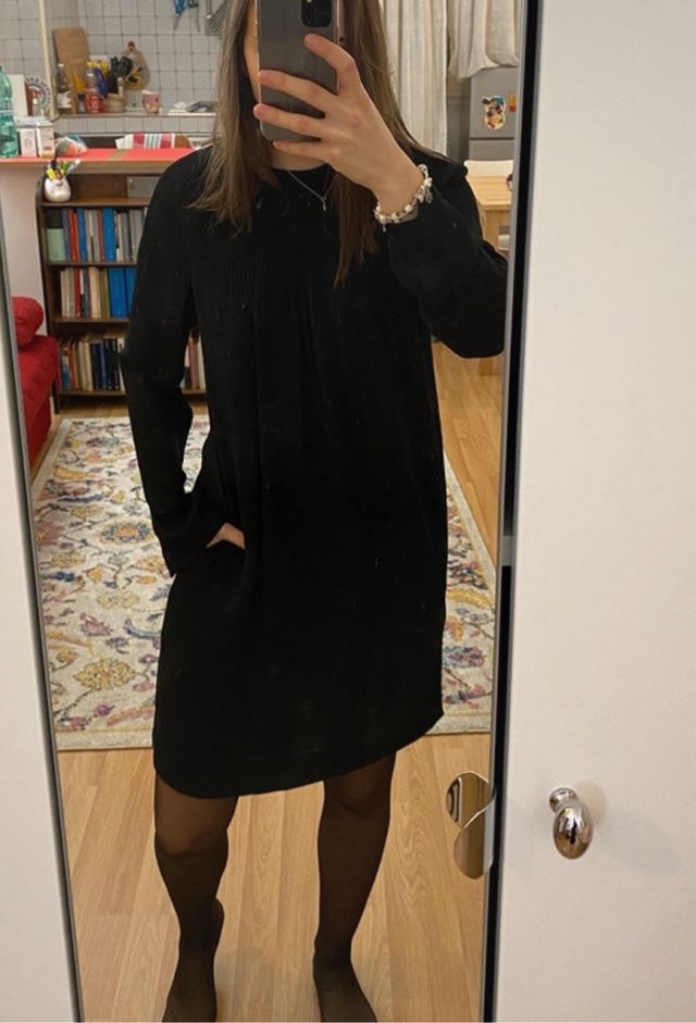 Vestito nero COS scamiciato taglia S