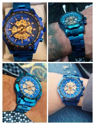 ★Precioso Reloj azul de acero inoxidable.