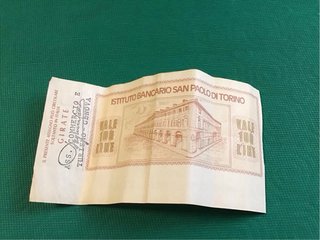 Centolire in carta del 1976