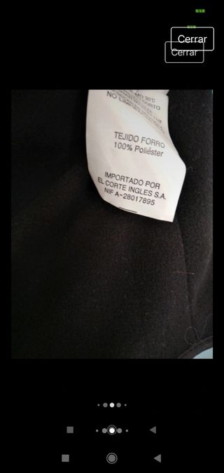 Gabardina amplia El Corte inglés nueva