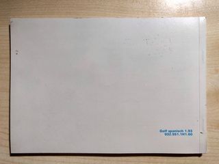 Manual de Instrucciones Volkswagen GOLF CL (1993)