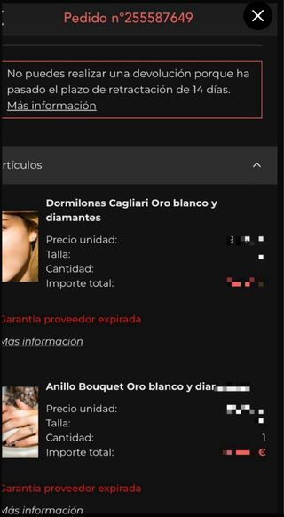 dormilonas oro blanco y diamantes 50