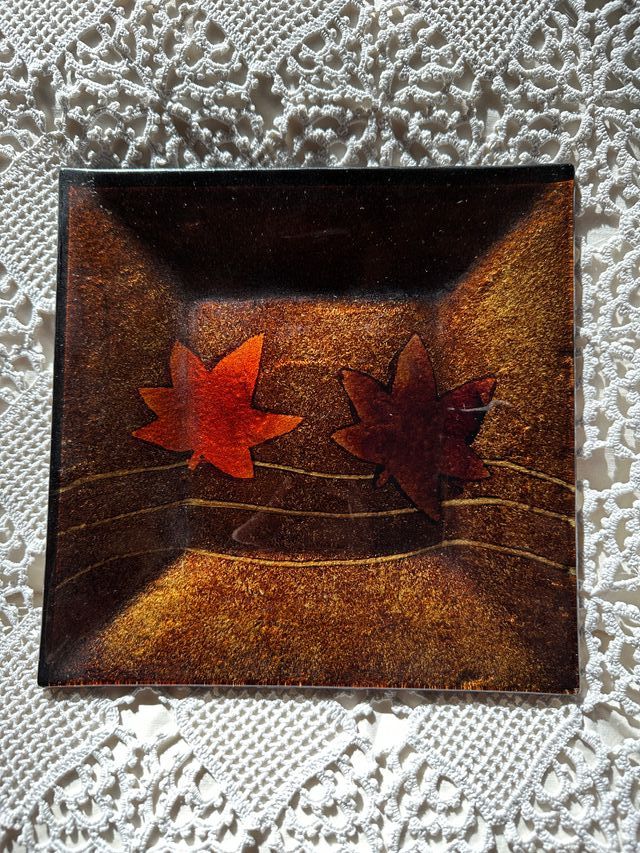 Bandeja vintage de esmalte vidriado