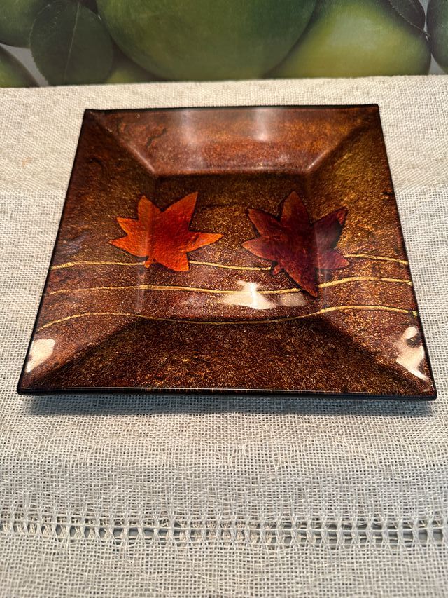 Bandeja vintage de esmalte vidriado