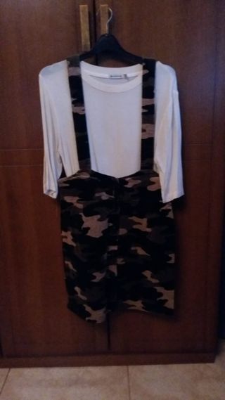 Conjunto peto militar con camiseta Blanca