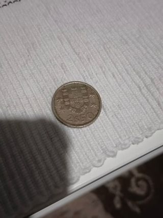 Monedas Portugal,2.5, 5 y 100 escudos