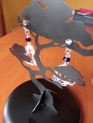 Pendientes largos con abalorios 