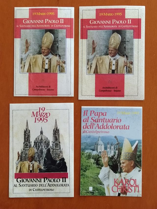 Adesivi Giovanni Paolo II, Castelpetroso 1995