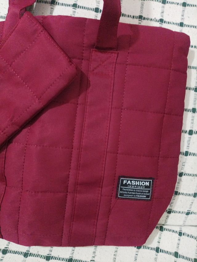 Bolso de tela grande y bolsito