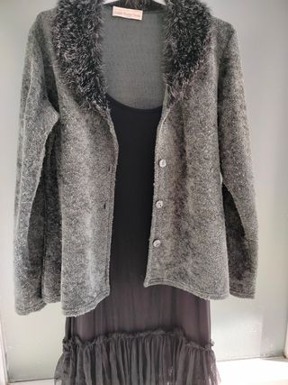Chaqueta fiesta+vestido lencero tirantes