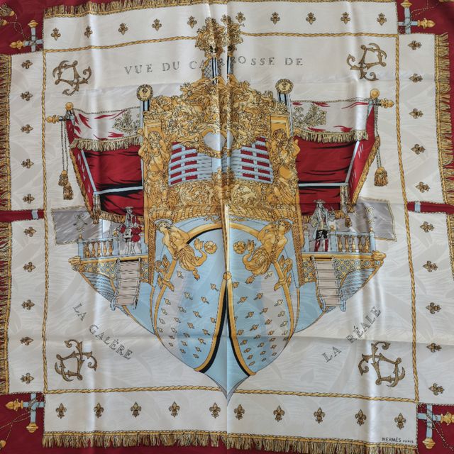 Hermès Paris, foulard Carré, seta pura