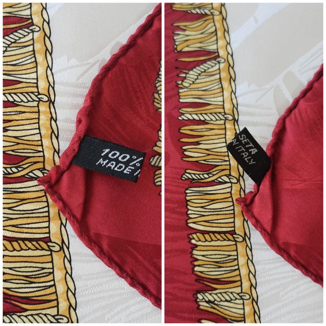 Hermès Paris, foulard Carré, seta pura