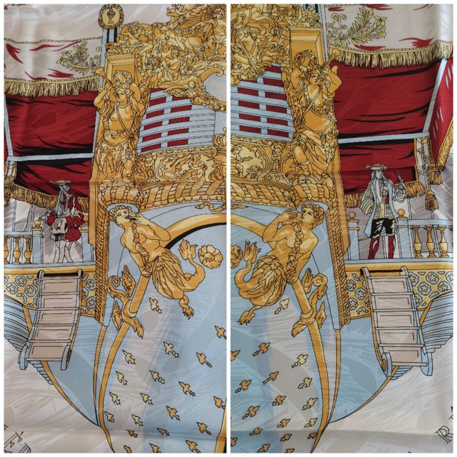 Hermès Paris, foulard Carré, seta pura