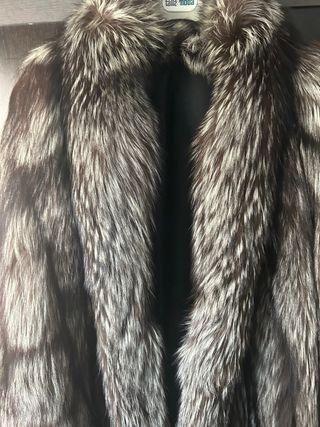 Abrigo zorro plateado mujer