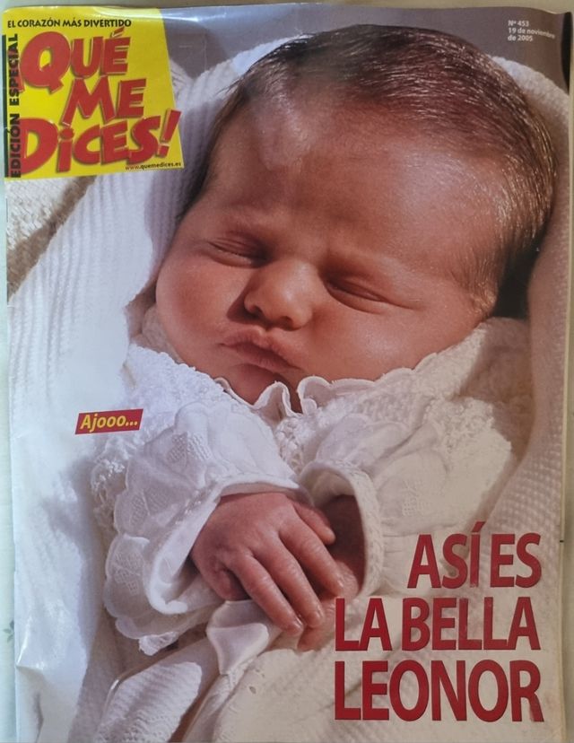 Revista antigua: nacimiento Leonor