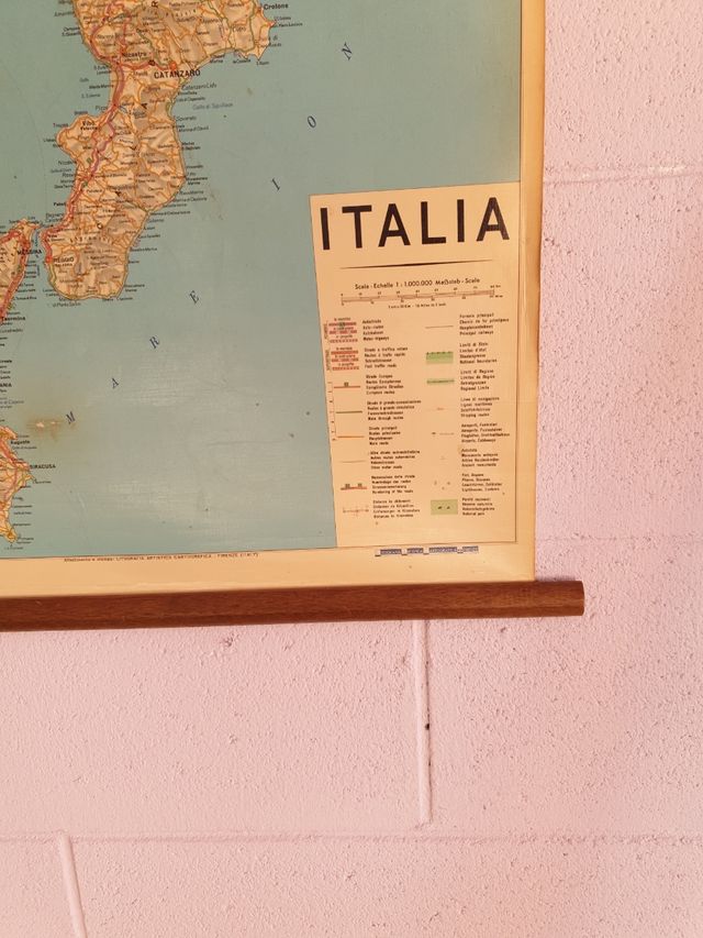 Cartina geografica cm 127 x 100 + 4