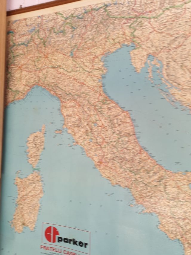 Cartina geografica cm 127 x 100 + 4