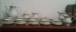 ANTIGUO JUEGO CAFÉ PORCELANA SANTA CLARA