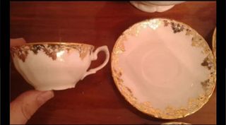 ANTIGUO JUEGO CAFÉ PORCELANA SANTA CLARA