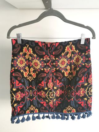 Falda bordada étnica Zara - Talla M
