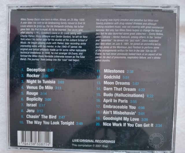 Miles Davis CD Night in Tunisia.