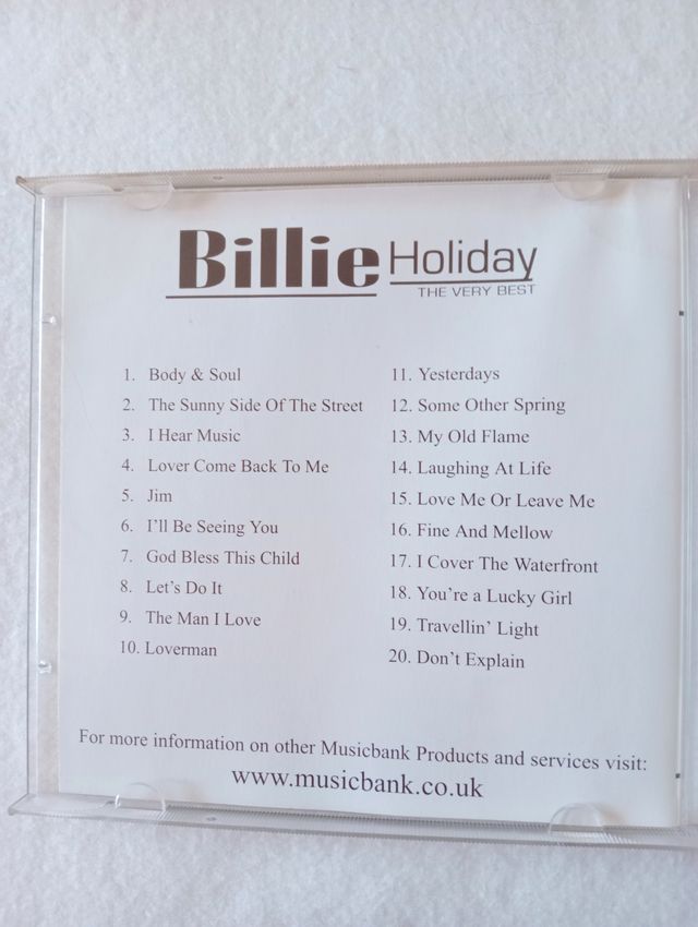 Billie Holiday CD The very best.