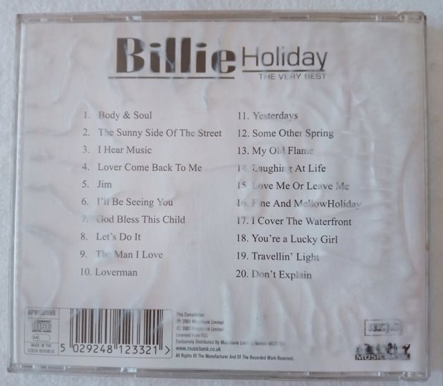 Billie Holiday CD The very best.