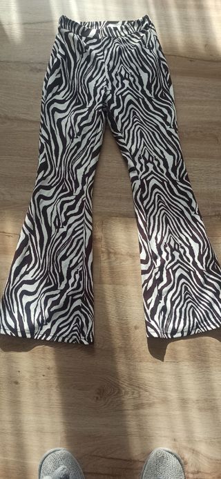 Pantalón campana animal print