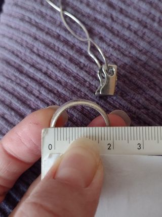 Conjunto plata anillo + collar