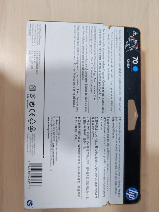 Cartucho de tinta HP 70 C9452A Azul Cyan