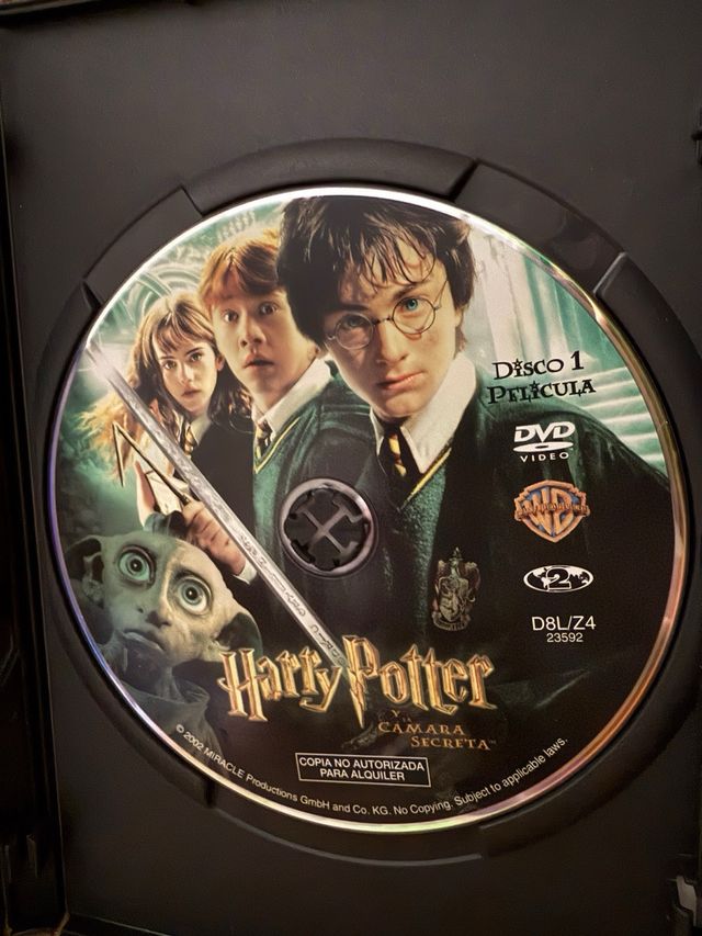 Dvd Harry Potter y la cámara secreta