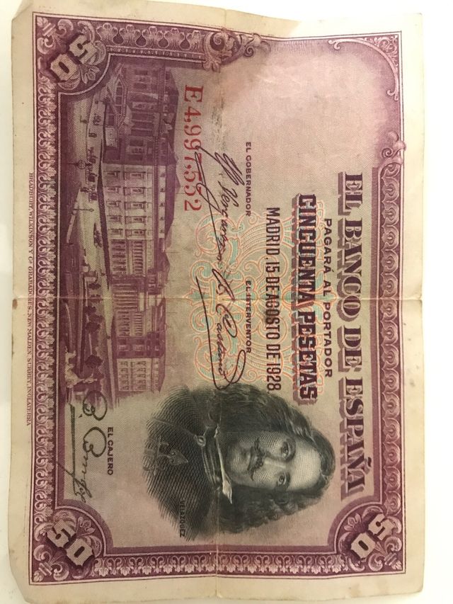 billete d 50 pesetas