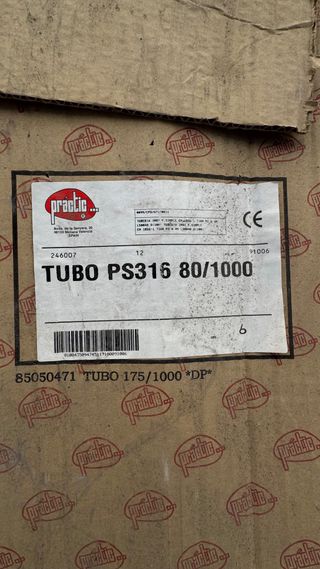 Tubo de acero inoxidable 31680m. Pellet. 10m