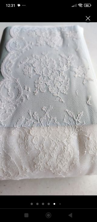 10 metri di merletto bianco