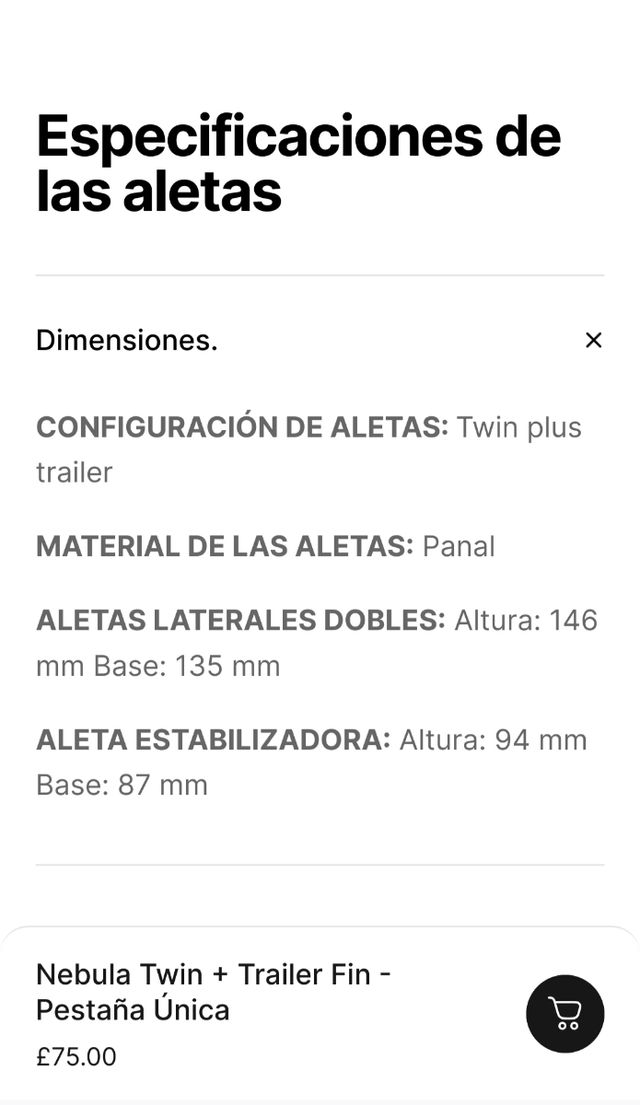 Quilla derecha twin fin surf