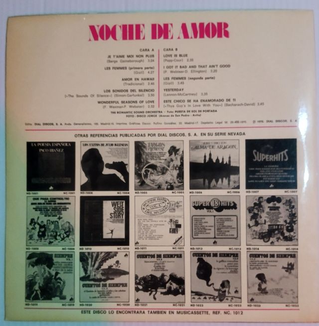 Vinilo de the romantic sounds orchestra