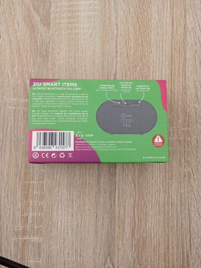 Altavoz bluetooth ziu loop