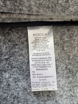 Cappotto Kocca in lana madr in Italy